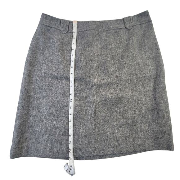 Talbots Wool Blend Herringbone Grey Pencil Skirt Women's SZ 14 - Picture 4 of 9